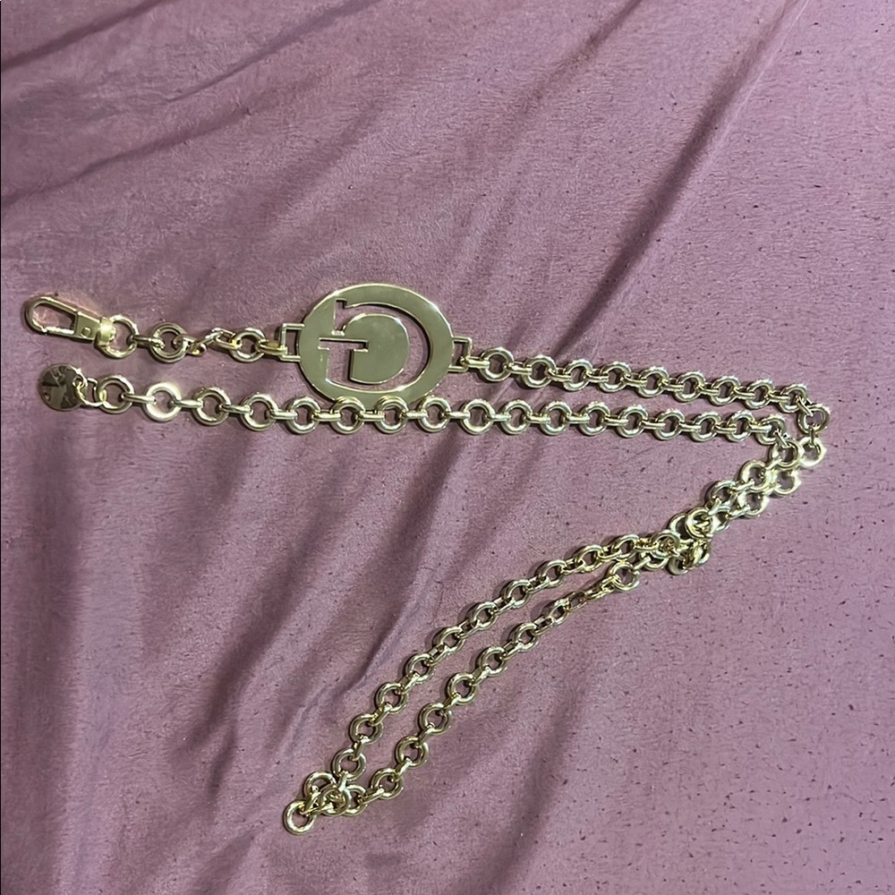 Gold Chain Belt with Logo - Picture 2 of 3